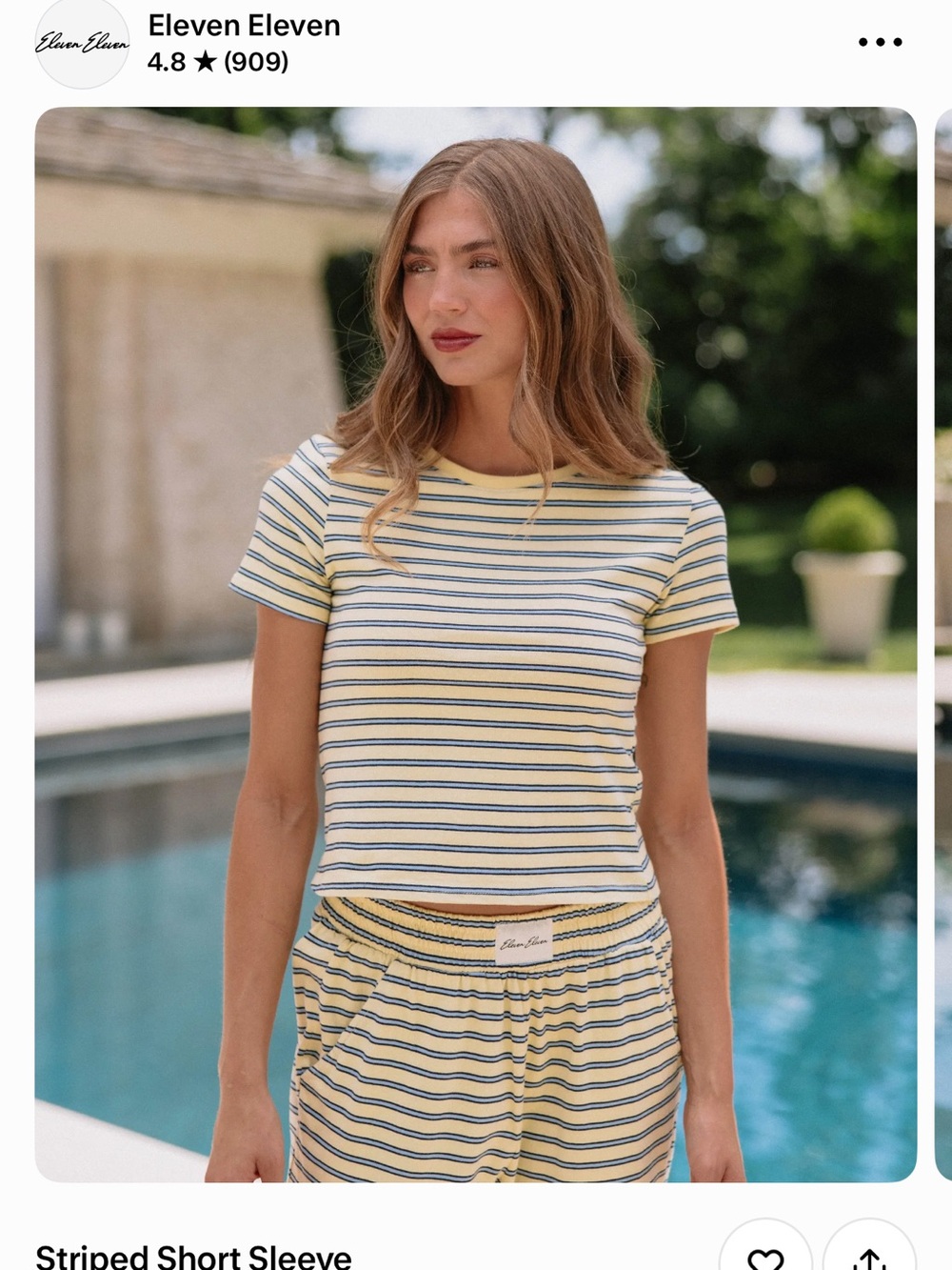 Eleven Eleven Sunny Stripe shorts set